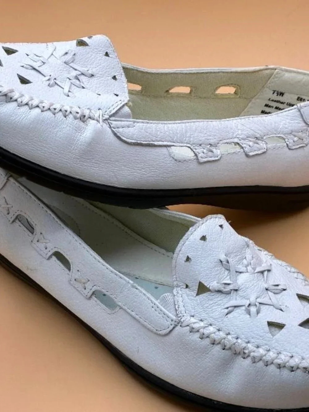 Dr. Scholls White Moccasin Loafer Pillow Cushion Insole Leather Shoe Women’s 7.5